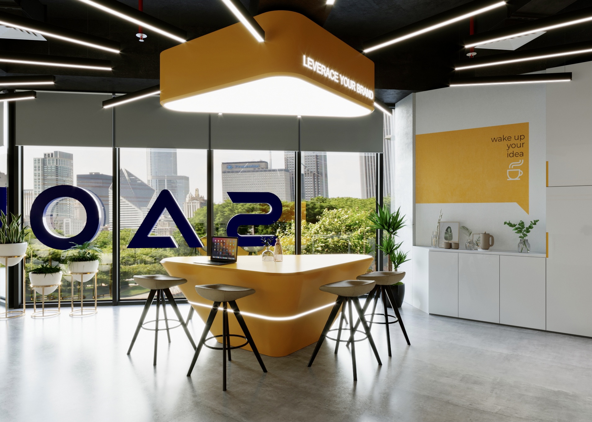 Không gian sinh hoạt chung tại văn phòng Sao Kim Branding