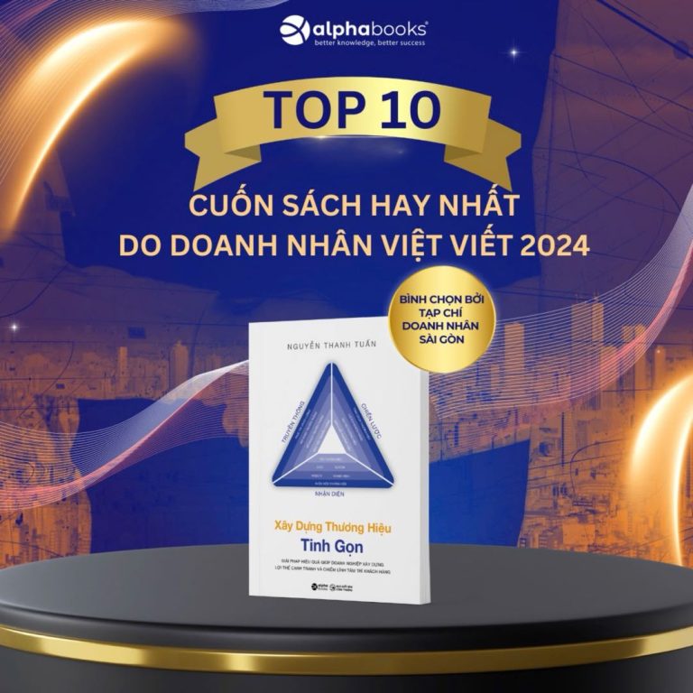 Sách Xây dựng thương hiệu tinh gọn đạt giải Top 10 sách hay nhất do doanh nhân viết 2024